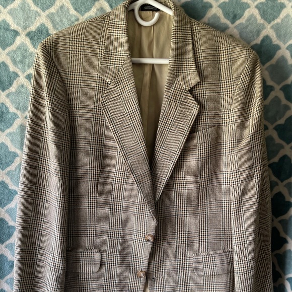 Oscar de la Renta Other - Plaid Houndstooth Blazer 40R